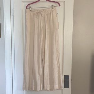 A New Day Off-White Linen Pants (wide leg)